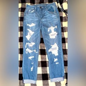 American Eagle Outfitters Women’s Distressed Jeans - Tom Girl Size: 0